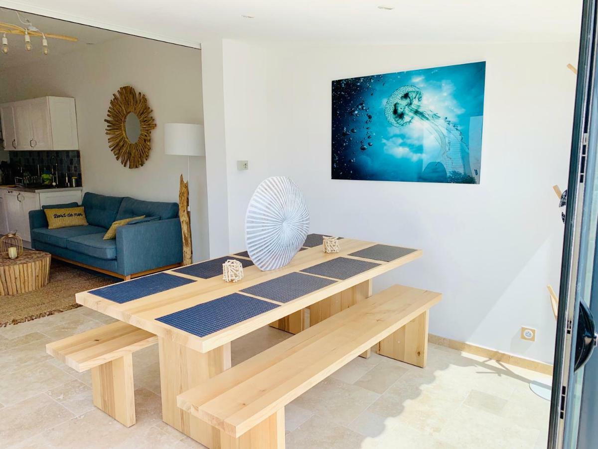 Maison en front de mer sur la plage de portissol Sanary-sur-Mer Eksteriør bilde